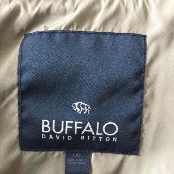 Buffalo David Bitton Windbreaker Jacket Men’s Size Large Color Tan Long Sleeve - Picture 3 of 12